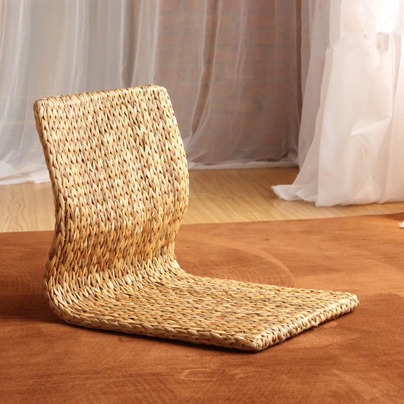 2pcs/lot Handmade Japanese Floor Legless Chair For Sitting Living Room Furniture Asian Traditional Tatami Zaisu Chair Design