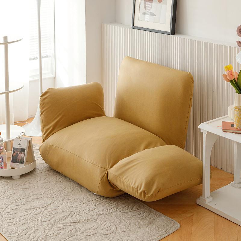 Japanese Floor Single Sofa Reclining Chair Leisure Adjustable Folding Tatami Chair Living Room Furniture Apartment Dorm Armchair