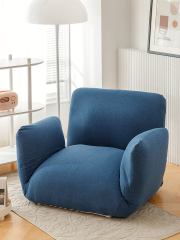 Japanese Furniture Fold Down Floor Chair Sofa Armchair Adjustable Backrest&Armrest Chair Ideal for Living Room, Bedroom, Dorm