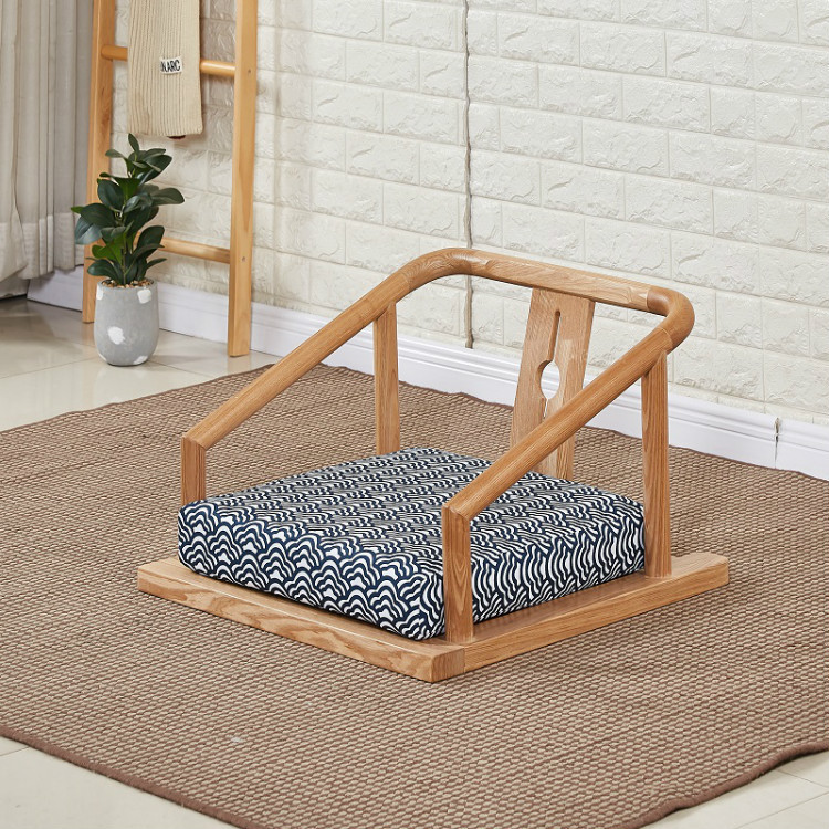 Tatami Legless Floor Zaisu Chairs Armchair Asian Furniture in Traditional Japanese Sitting Style Seat for Tatami Living Room