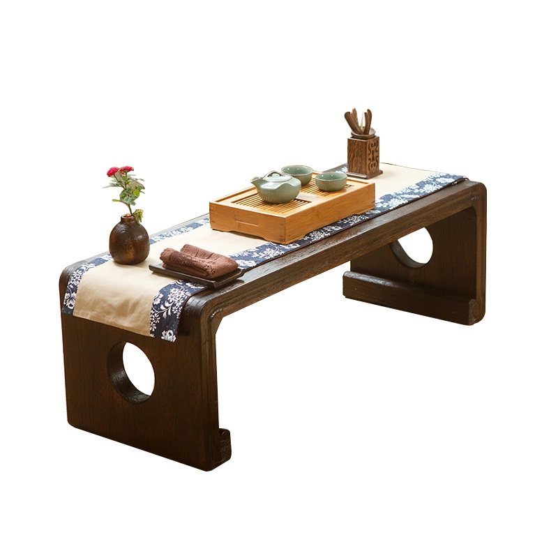Wood Piano Guqing Table With Bench Rectangle Asian Antique Furniture Living Room Oriental Japanese Floor Low Tea Table Wooden