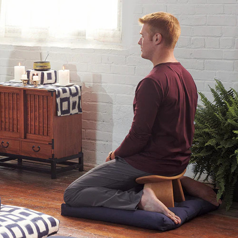 Meditation Bench Original Portable Version Hand Made Wooden Kneeling Stool Ergonomic Seiza Seat Prayer Bench 3 Color 3 Size