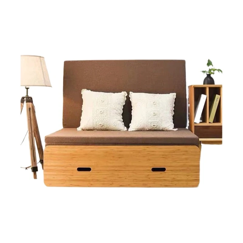 Kraft Paper Folding Bed Bedroom Furniture Rollaway Guest Single Bed Cot Fold Out Bed with Thick Memory Foam Mattress