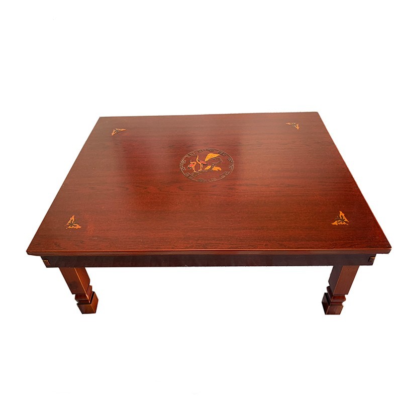 Rectangle 90X75cm  Antique Korean Coffee Tea Table Folding Leg Asian Style Living Room Foldable Furniture Floor Traditional Dining Table Wooden