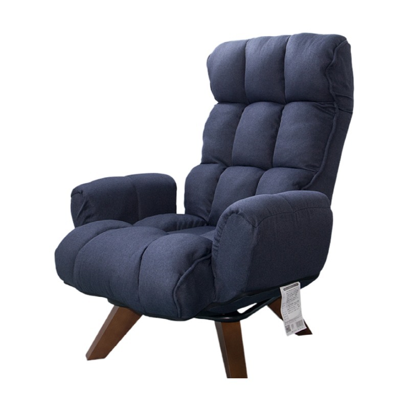 Damedai Rotating Fabric Accent Chair Swivel Low Leisure Lazy Sofa Armchair for Living Room Bedroom Small Spaces Japan Furniture