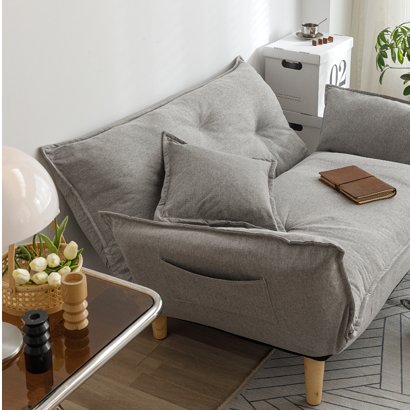 Modern Armchair Sofa Bed 5 Angle Adjustable Reclining Back and Arm Living Room Furniture Home Small Double Sofa Couch Recliner