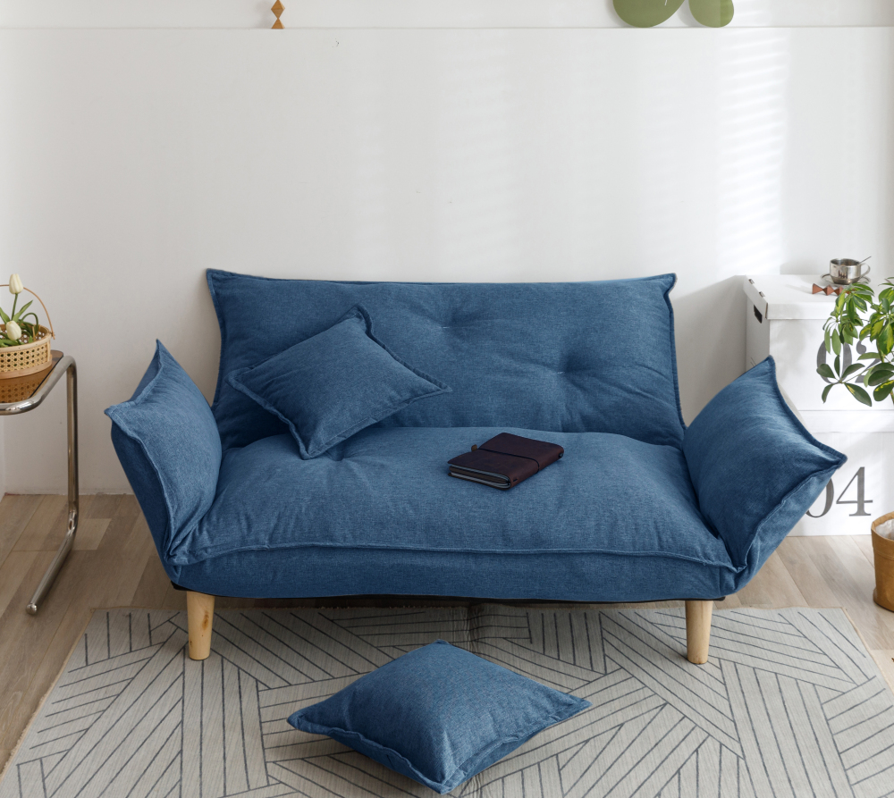 Modern Armchair Sofa Bed 5 Angle Adjustable Reclining Back and Arm Living Room Furniture Home Small Double Sofa Couch Recliner