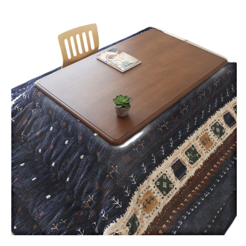 Japanese Style Kotatsu Foot Warmer Heated Table Rectangle 120cm Home Furniture Modern Wood Living Room Floor Coffee Table Wooden