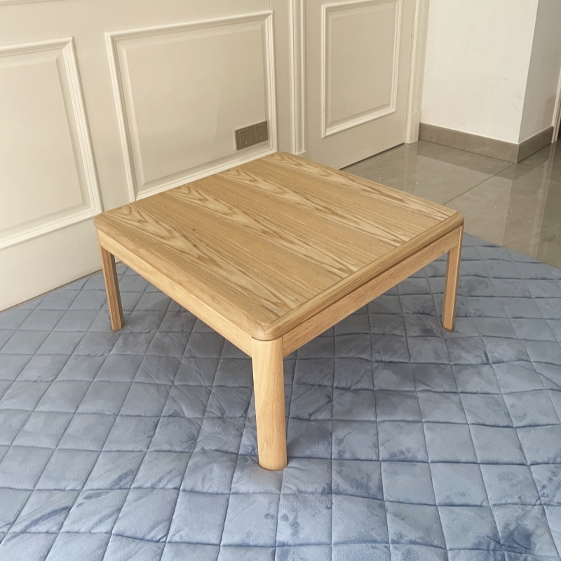 Modern Furniture Kotatsu Wooden Tea Table Square 75cm Living Room Furniture Japanese Style Tatami Foot Warmer Heated Wooden Tea Table