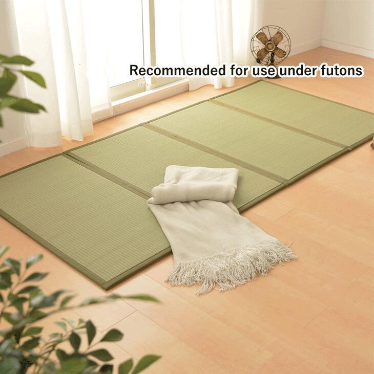 Japanese Futon Mattress and Foldable Tatami Mat Floor Sleeping Mat Sikibuton Igusa Natural