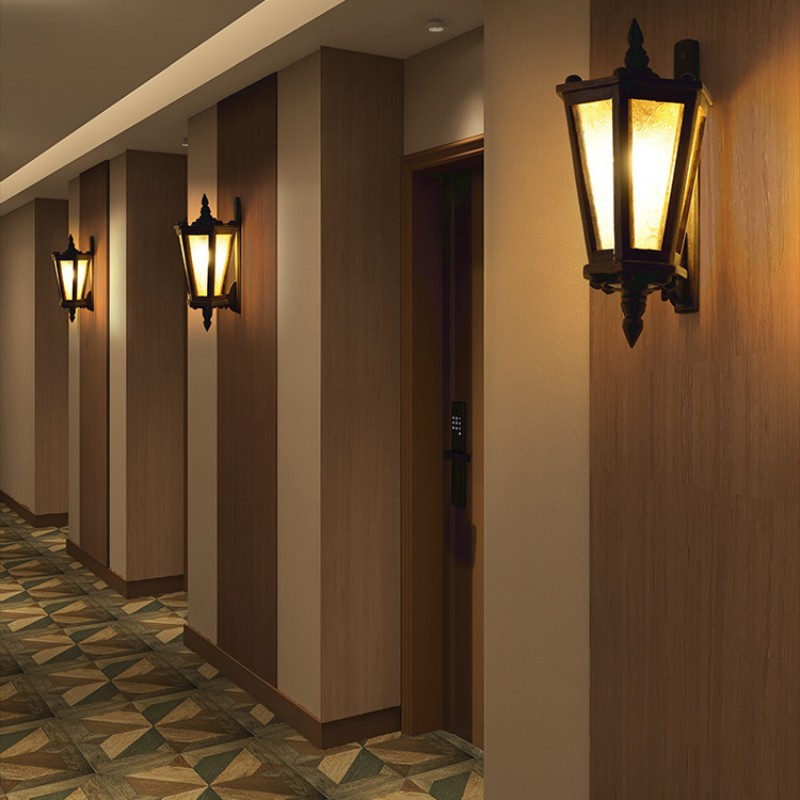Retro Wooden Wall lamp Southeast Asia Ecological Lighting Creative Hand-Carved Wall Lights Thai Style Hotel Club Bedside Lamp