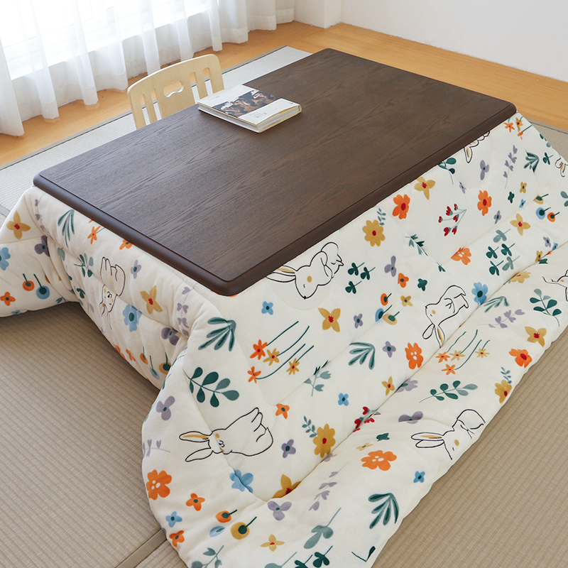 Japanese Style Kotatsu Foot Warmer Heated Table Rectangle 120cm Home Furniture Modern Wood Living Room Floor Coffee Table Wooden