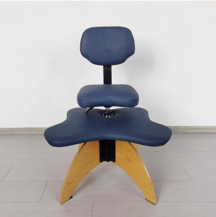 Cross Legged Chair With Backrest Height-Adjustable Stool for Posture Wooden Knee Office Chair Ergonomic Seat Monkey Crouching