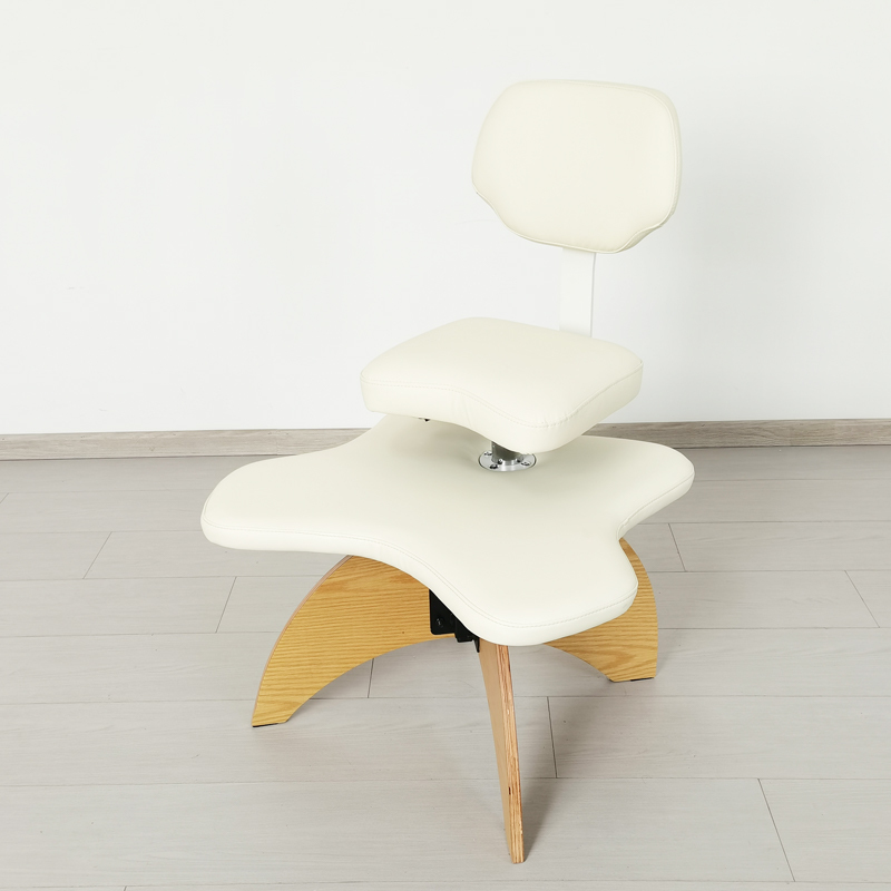 Cross Legged Chair With Backrest Height-Adjustable Stool for Posture Wooden Knee Office Chair Ergonomic Seat Monkey Crouching