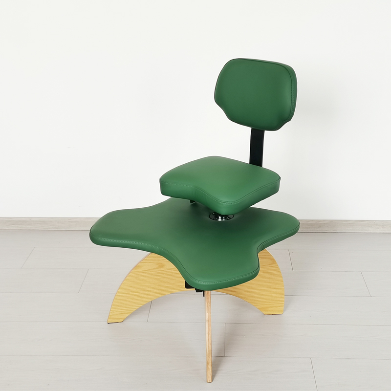 Cross Legged Chair With Backrest Height-Adjustable Stool for Posture Wooden Knee Office Chair Ergonomic Seat Monkey Crouching