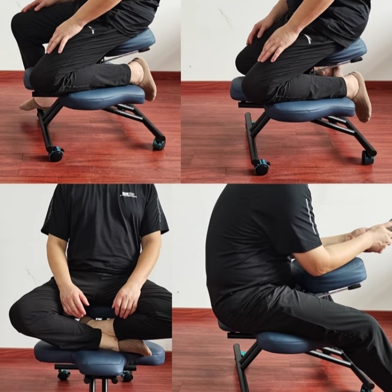 Adjustable Ergonomic Kneeling Chair Home Office Computer Chair with Casters Upright Stool Students Improves and Corrects Posture