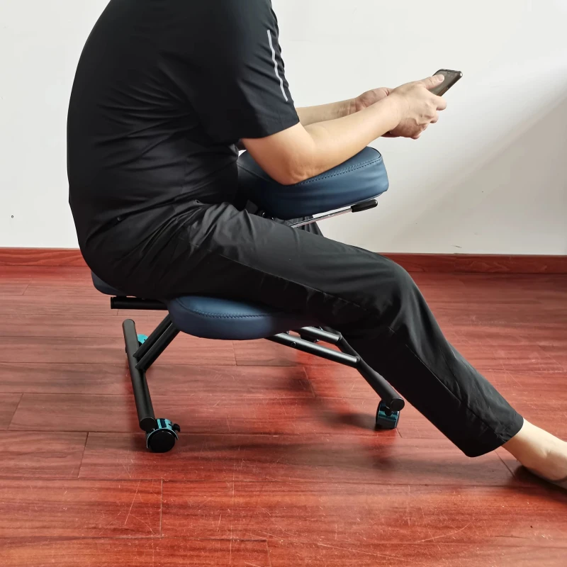 Adjustable Ergonomic Kneeling Chair Home Office Computer Chair with Casters Upright Stool Students Improves and Corrects Posture
