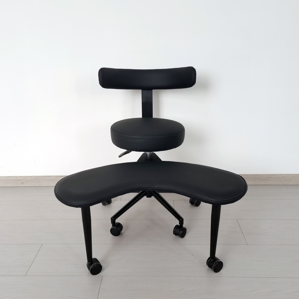 Cross-legged Meditation Chair, Home Office Desk Chair with Adjustable Stool, Lumbar Support, Flexible Design