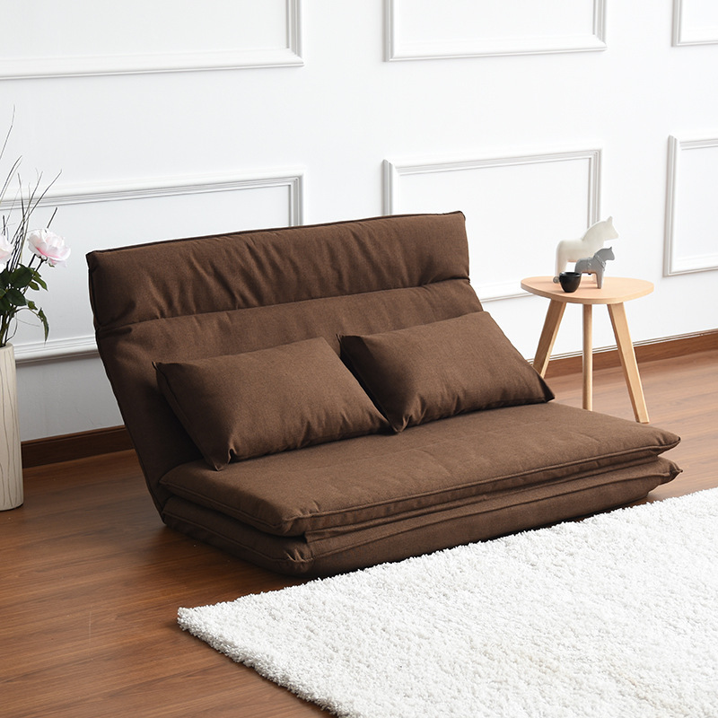 Living Room Futon Chair Sofa Bed Furniture Japanese Floor Legless Modern Fashion Leisure Fabric Reclining Futon Sofa Chair Bed