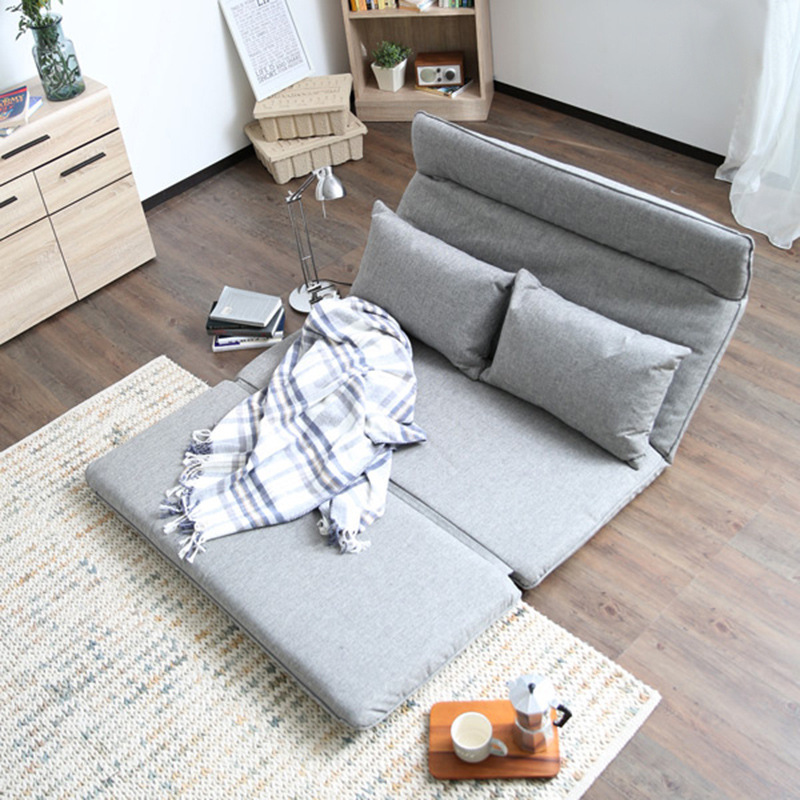 Living Room Futon Chair Sofa Bed Furniture Japanese Floor Legless Modern Fashion Leisure Fabric Reclining Futon Sofa Chair Bed
