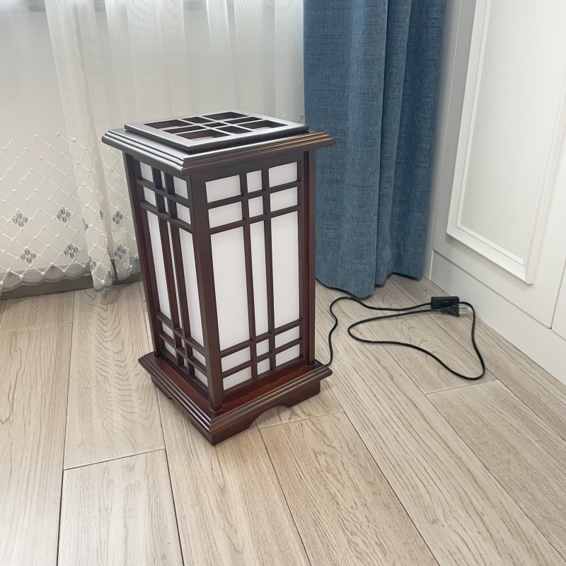 Japanese Style Floor Lamp Wood Light Indoor Lighting Home Decorative Design Lantern E27 Light Fixture for Hotel Room Decoration
