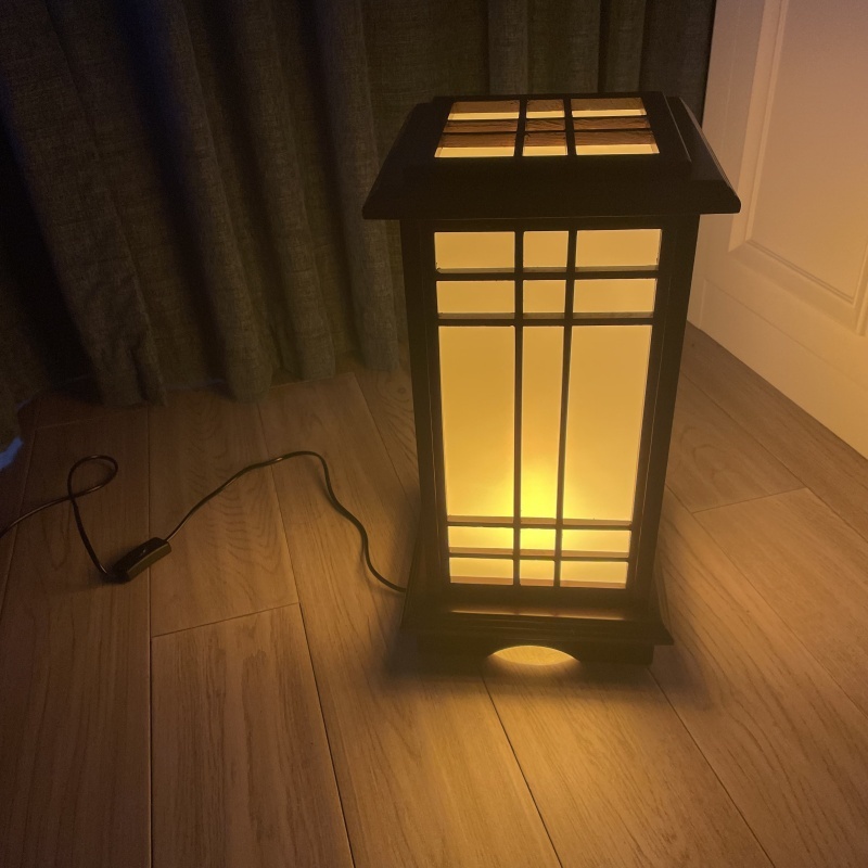 Japanese Style Floor Lamp Wood Light Indoor Lighting Home Decorative Design Lantern E27 Light Fixture for Hotel Room Decoration