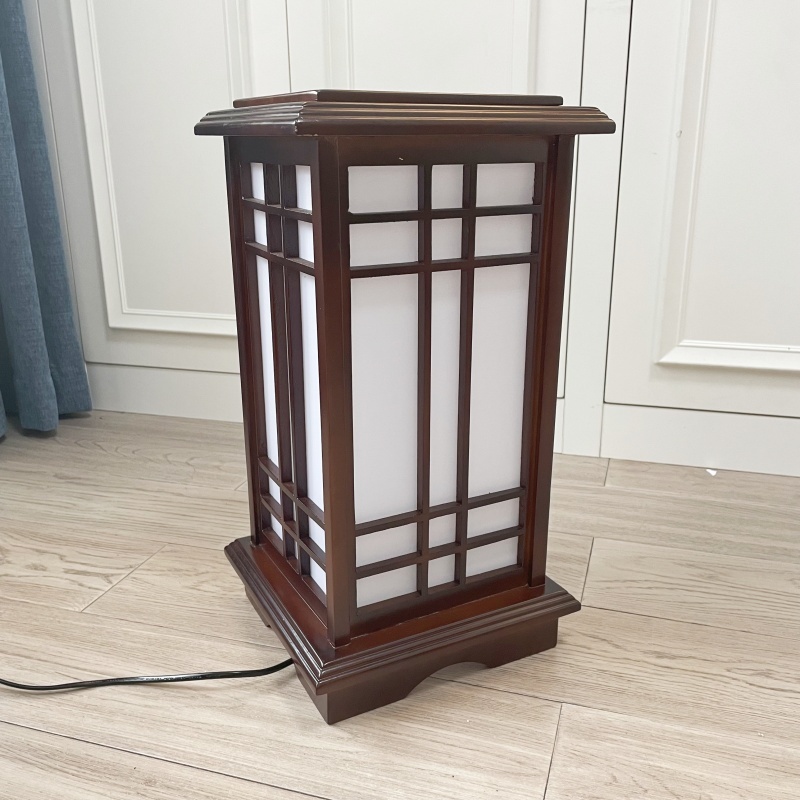 Japanese Style Floor Lamp Wood Light Indoor Lighting Home Decorative Design Lantern E27 Light Fixture for Hotel Room Decoration