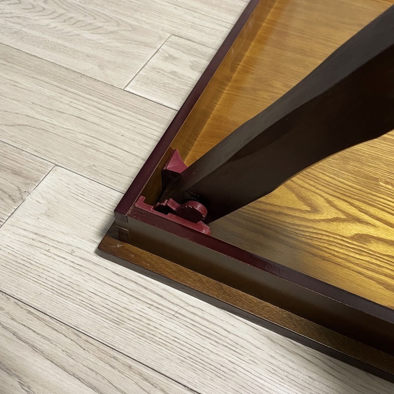 Square 80X80cm Korean Folding Table Legs Foldable -Dining Traditional Korean Low Table, Coffee Finish