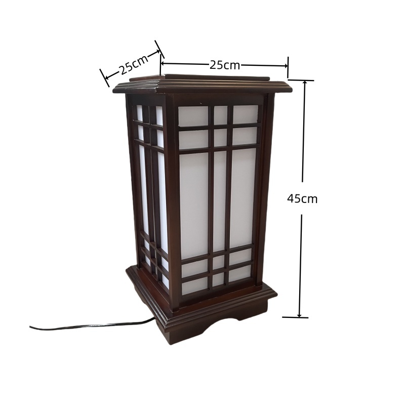 Japanese Style Floor Lamp Wood Light Indoor Lighting Home Decorative Design Lantern E27 Light Fixture for Hotel Room Decoration
