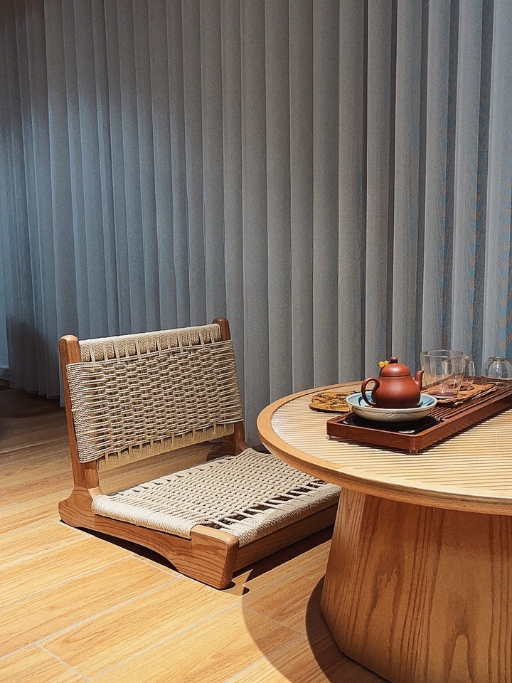 Tatami Legless Chair Woven Rattan Tatami Backrest Chair