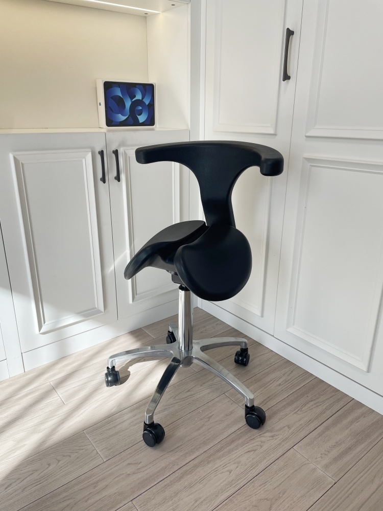 Saddle Stool Rolling Chair -Adjustable Height&Seat