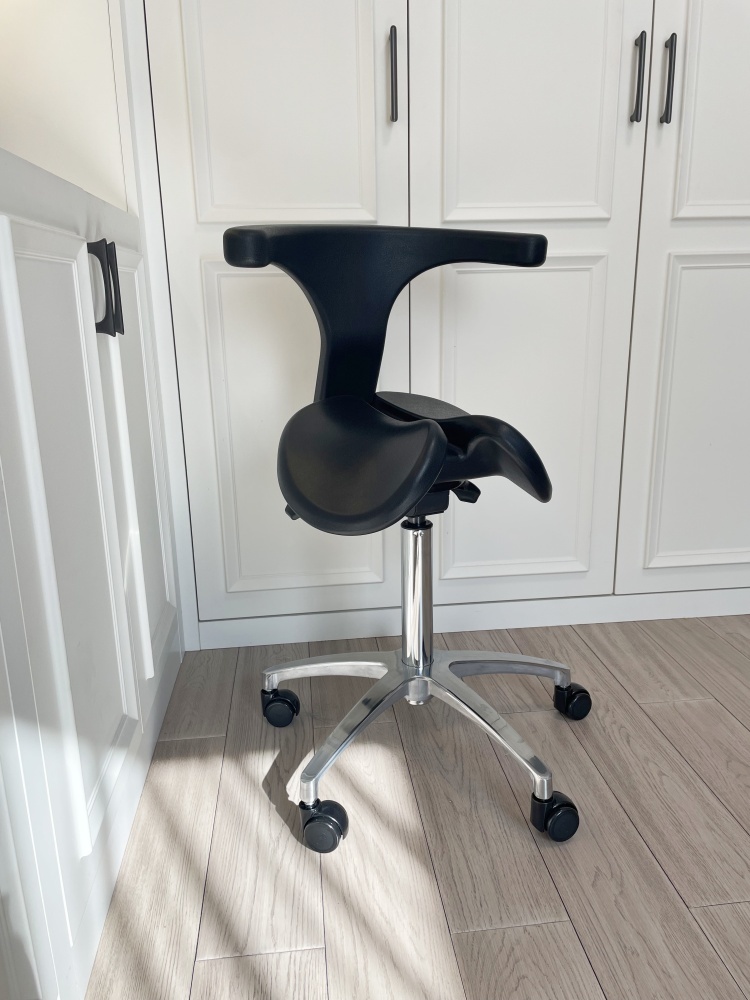 Saddle Stool Rolling Chair -Adjustable Height&Seat