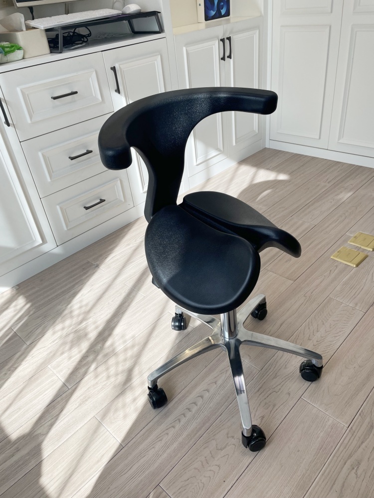 Saddle Stool Rolling Chair -Adjustable Height&Seat