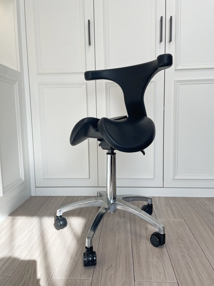 Saddle Stool Rolling Chair -Adjustable Height&Seat