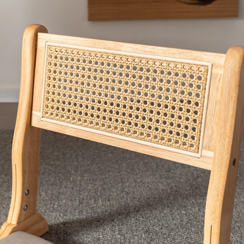 Japanze Tatami Chair with Rattan back support, Foldable