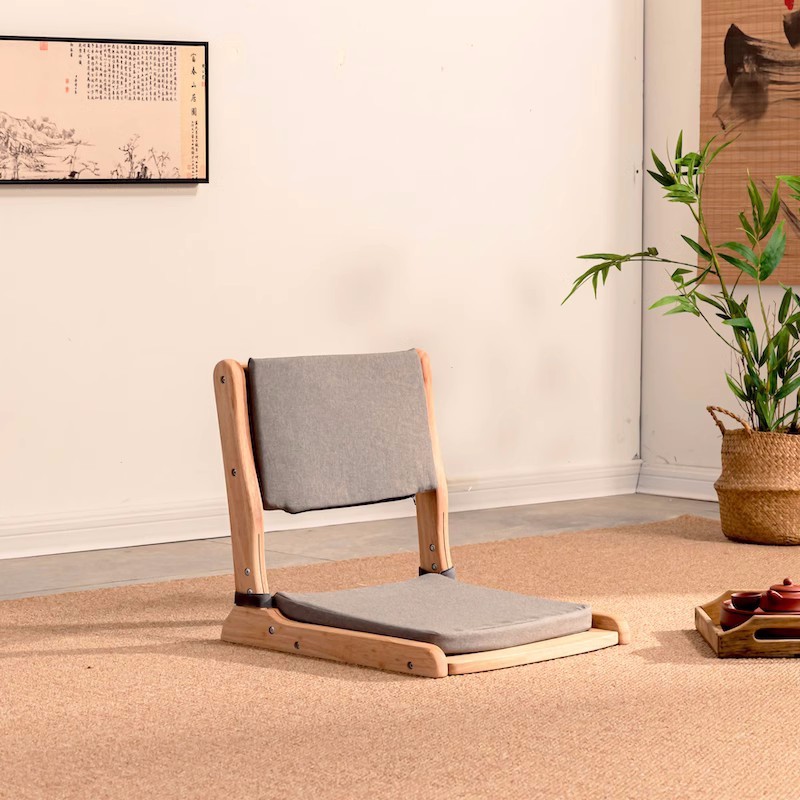 Japanese Tatami Chair with removeable cushion seat&back , Foldable