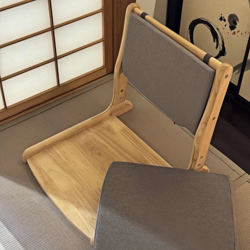 Japanese Tatami Chair with removeable cushion seat&back , Foldable