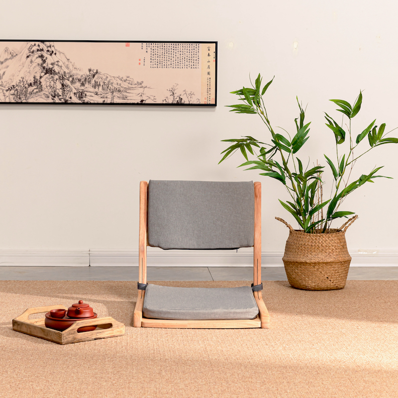 Japanese Tatami Chair with removeable cushion seat&back , Foldable