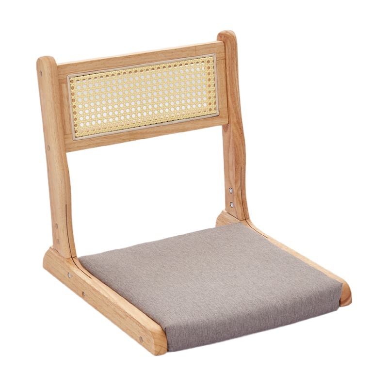 Japanze Tatami Chair with Rattan back support, Foldable