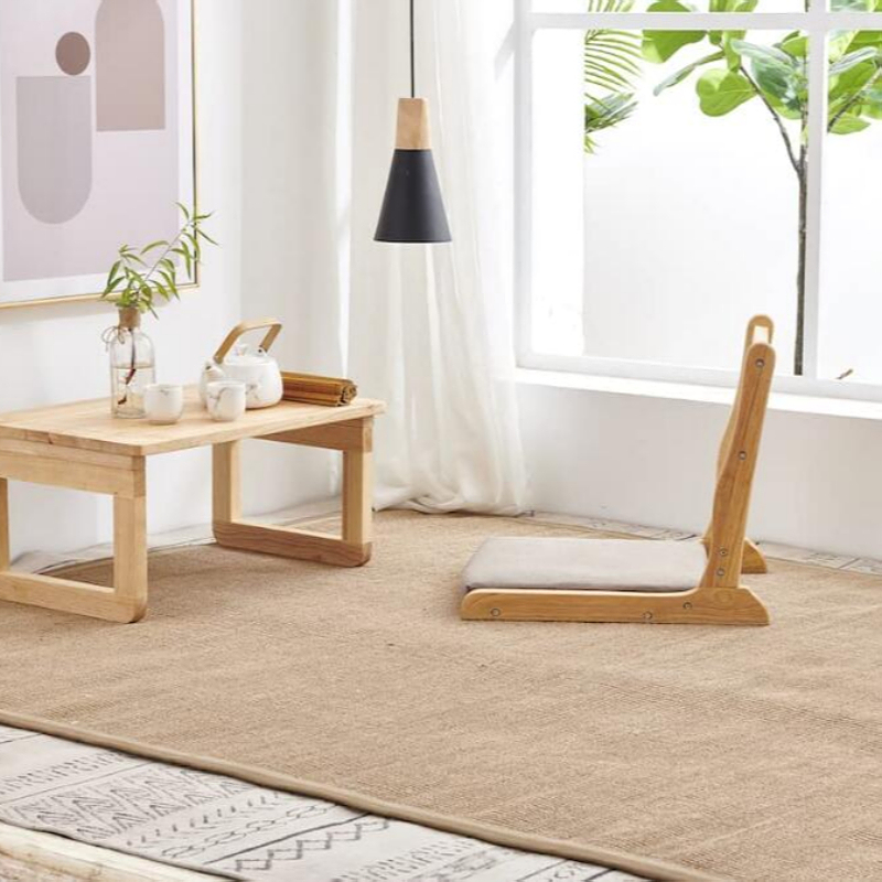 Japanze Tatami Chair with Rattan back support, Foldable