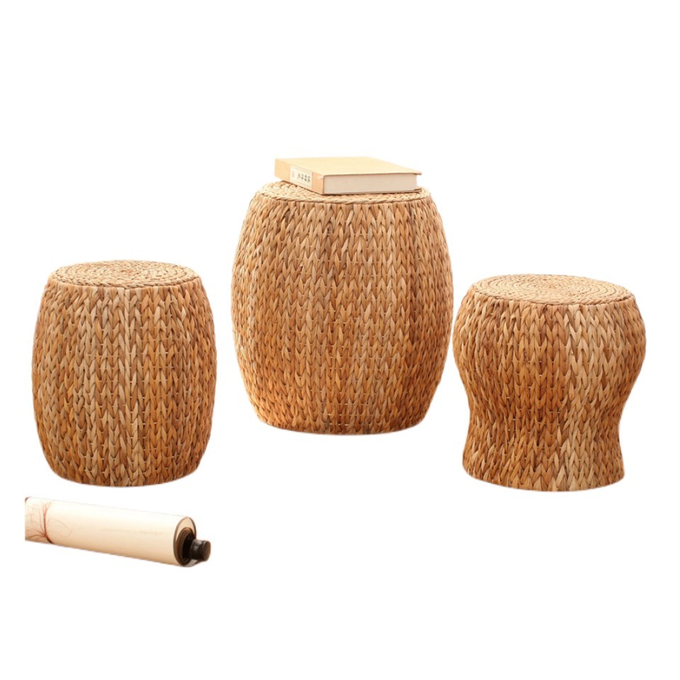 Handmade Round Stool made from banana leaves