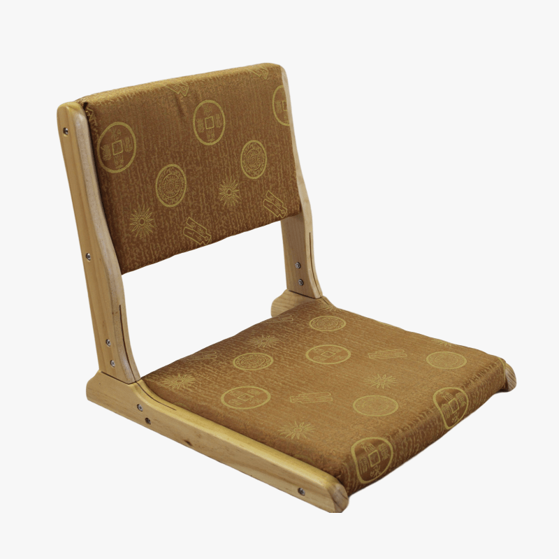 Japanese Tatami Chair with back Support , Foldable. Oil Finish