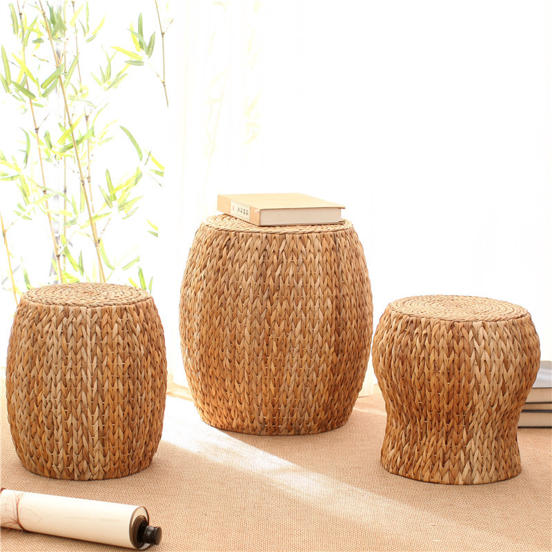 Handmade Round Stool made from banana leaves
