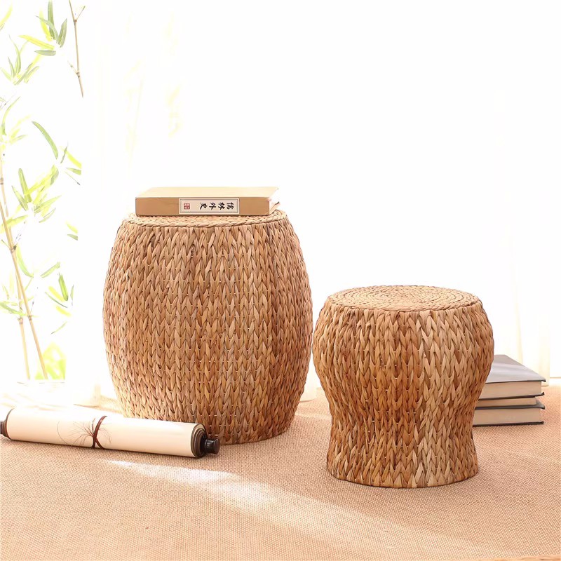 Handmade Round Stool made from banana leaves