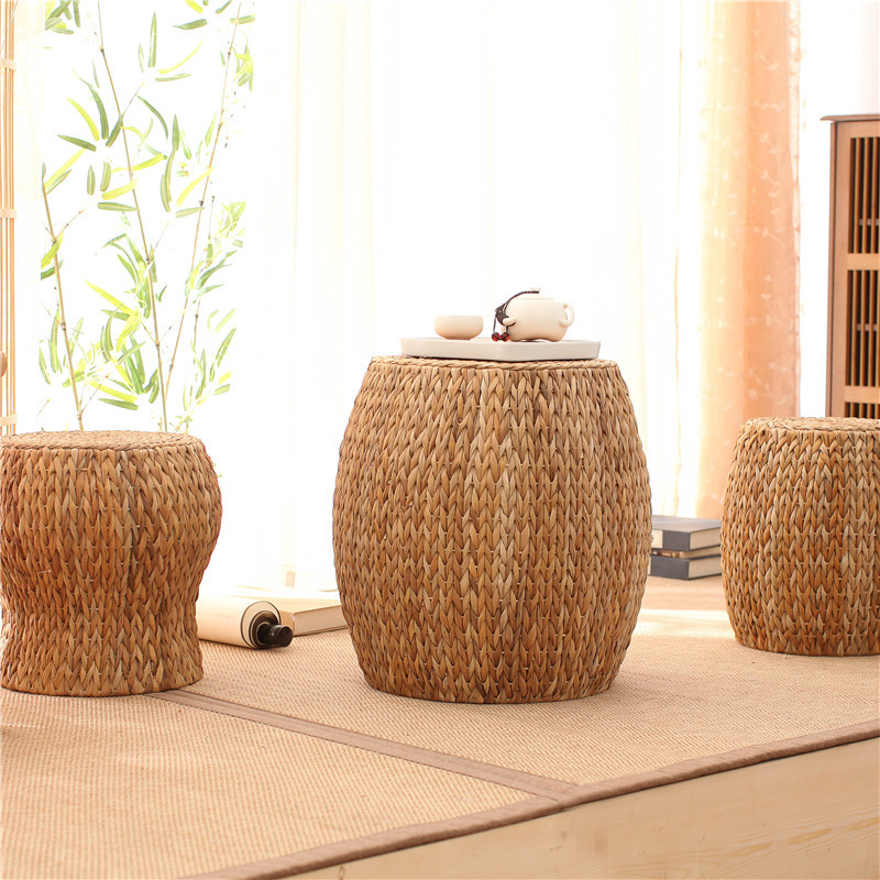 Handmade Round Stool made from banana leaves