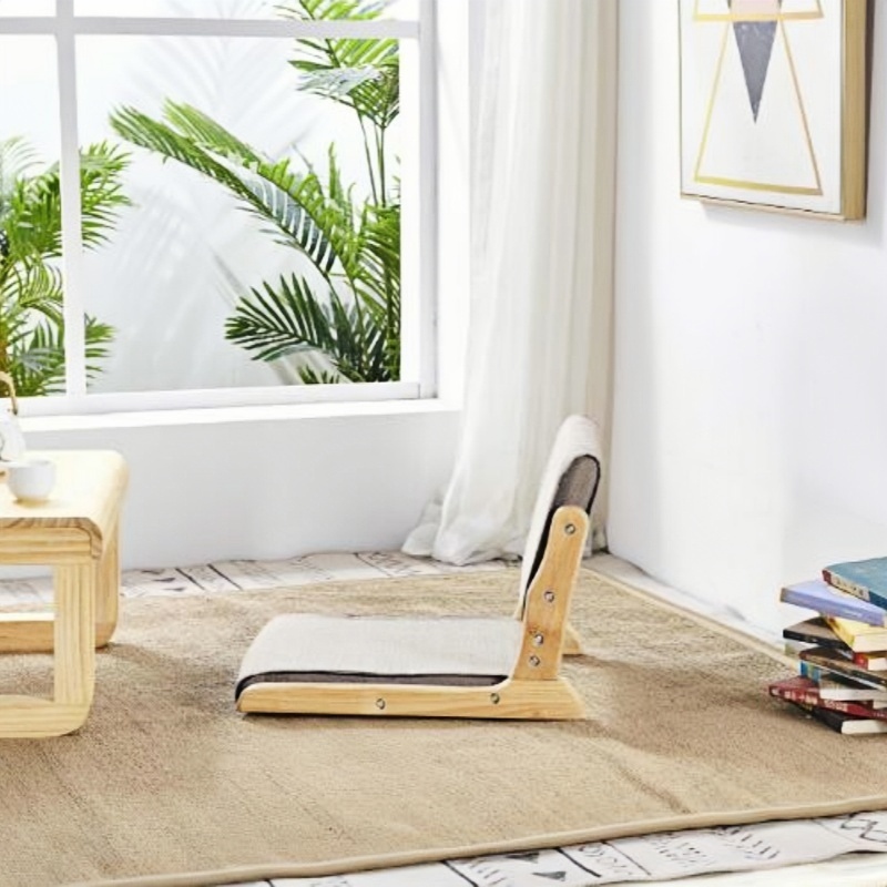 Japanese Tatami Chair with Washable fabric upholstery , Foldable