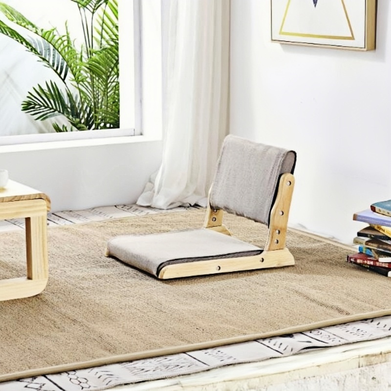 Japanese Tatami Chair with Washable fabric upholstery , Foldable