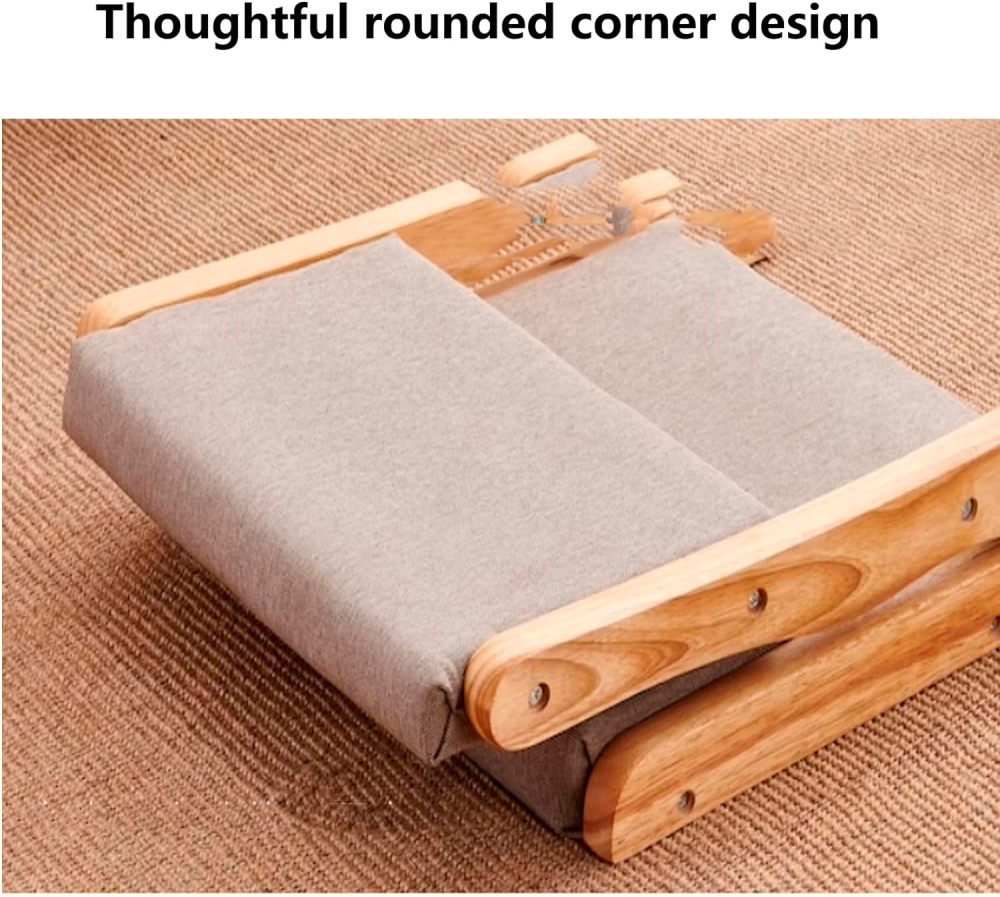 Japanese Tatami Chair with back Support , Foldable. Oil Finish