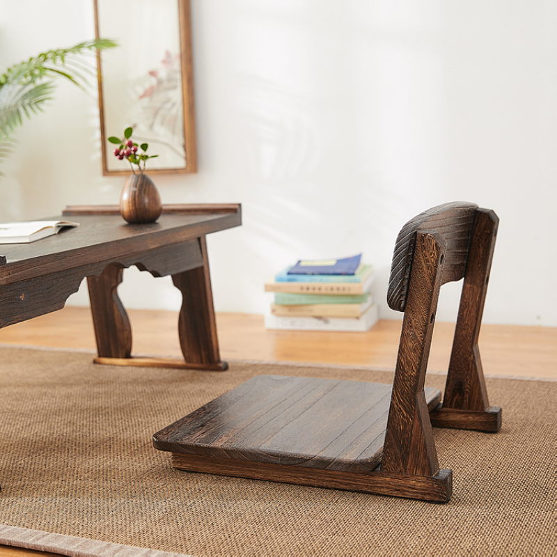 Japanese Style Tatami Meditation Legless Chair, Two Finish Available