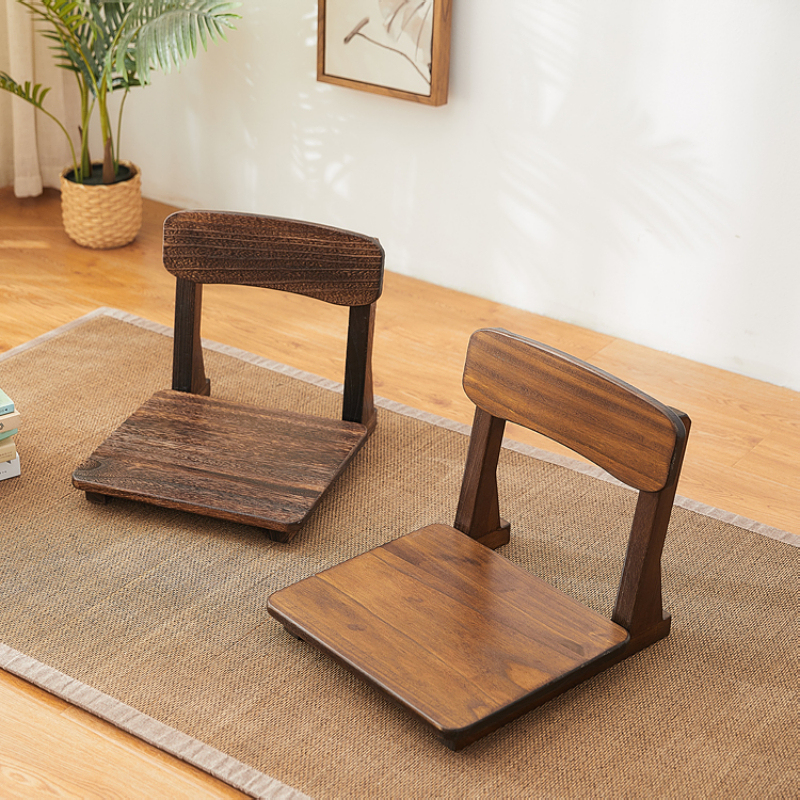 Japanese Style Tatami Meditation Legless Chair, Two Finish Available